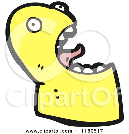 Cartoon of a Yellow Monster - Royalty Free Vector Illustration by lineartestpilot