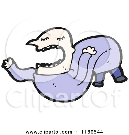 Cartoon of a Flexible Rubber Man - Royalty Free Vector Illustration by lineartestpilot