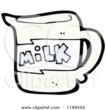 Cartoon of a Milk Pitcher - Royalty Free Vector Illustration by lineartestpilot