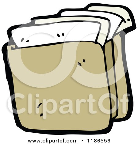 Cartoon of a File Folder - Royalty Free Vector Illustration by lineartestpilot
