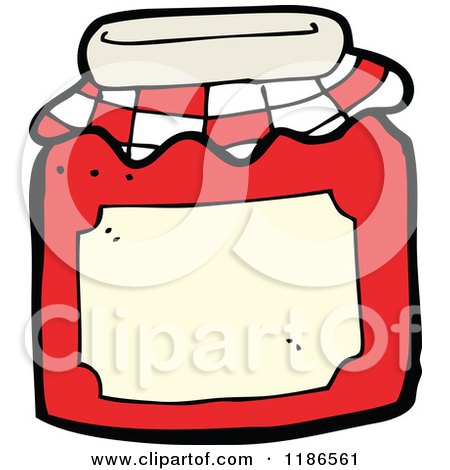 Cartoon of a Jar of Preserves - Royalty Free Vector Illustration by lineartestpilot
