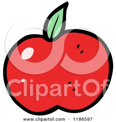Cartoon of a Red Tomato - Royalty Free Vector Illustration by lineartestpilot