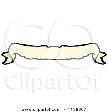 Cartoon of a Banner - Royalty Free Vector Illustration by lineartestpilot