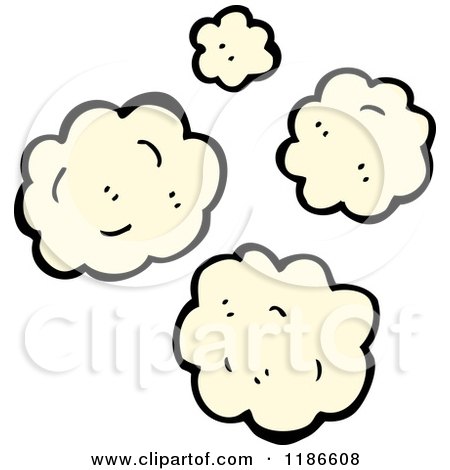 Cartoon of Dust Puffs - Royalty Free Vector Illustration by lineartestpilot
