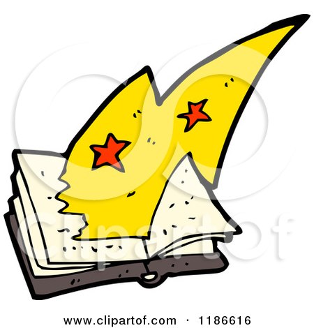 Cartoon of a Magic Book of Spells - Royalty Free Vector Illustration by lineartestpilot