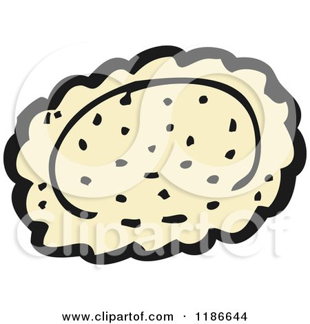 Cartoon of a Cookie - Royalty Free Vector Illustration by lineartestpilot