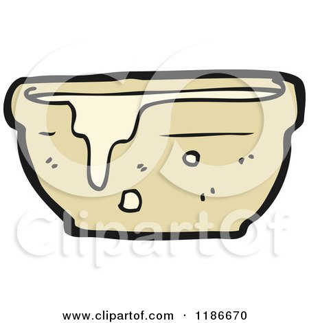 Cartoon of a Bowl of Food - Royalty Free Vector Illustration by lineartestpilot