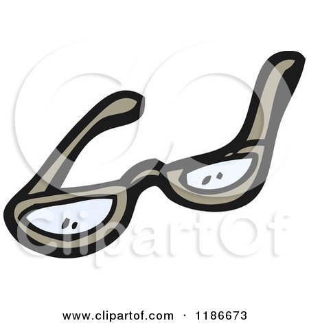 Cartoon of Eyeglasses - Royalty Free Vector Illustration by lineartestpilot