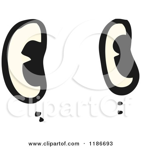 Cartoon of a Pair of Eyes - Royalty Free Vector Illustration by lineartestpilot