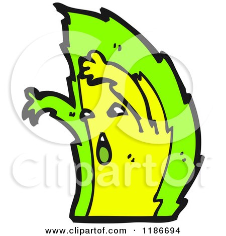 Cartoon of a Flame Monster - Royalty Free Vector Illustration by lineartestpilot