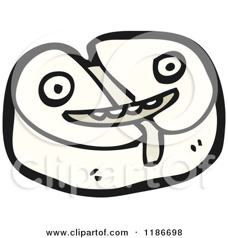 Cartoon of a Flathead Screw with a Face - Royalty Free Vector Illustration by lineartestpilot