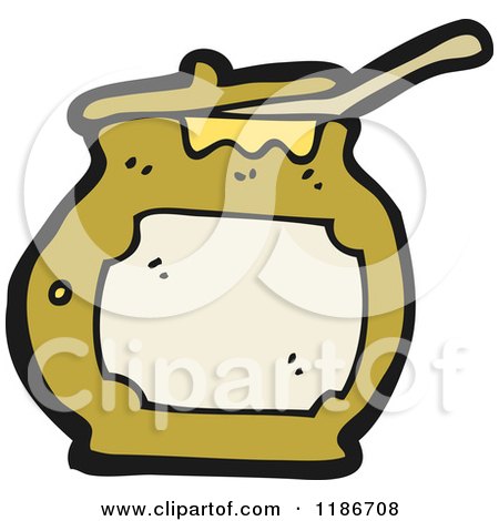 Cartoon of a Messy Jar - Royalty Free Vector Illustration by lineartestpilot