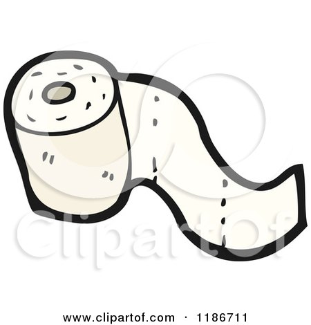 Cartoon of Toilet Paper - Royalty Free Vector Illustration by lineartestpilot