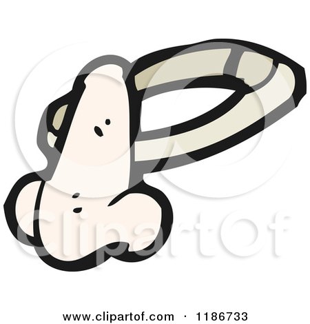 Cartoon of a Fake Nose - Royalty Free Vector Illustration by lineartestpilot