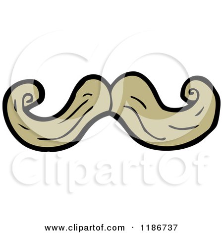 Cartoon of Mustache - Royalty Free Vector Illustration by lineartestpilot