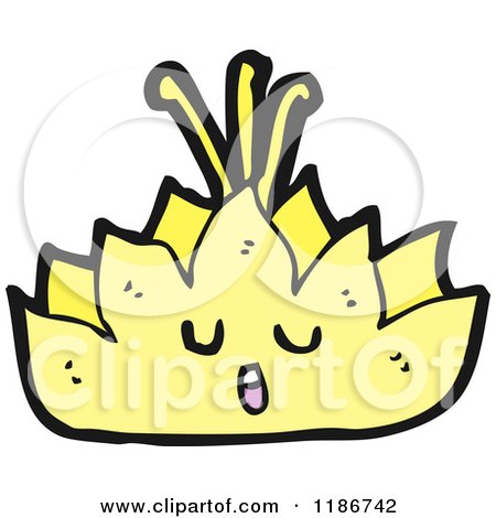 Cartoon of a Lily - Royalty Free Vector Illustration by lineartestpilot