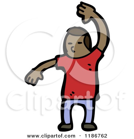 Cartoon of a Black Man Speaking - Royalty Free Vector Illustration by lineartestpilot