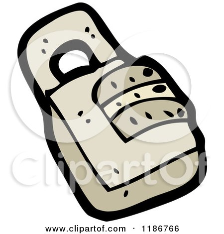 Cartoon of a Combination Lock - Royalty Free Vector Illustration by lineartestpilot