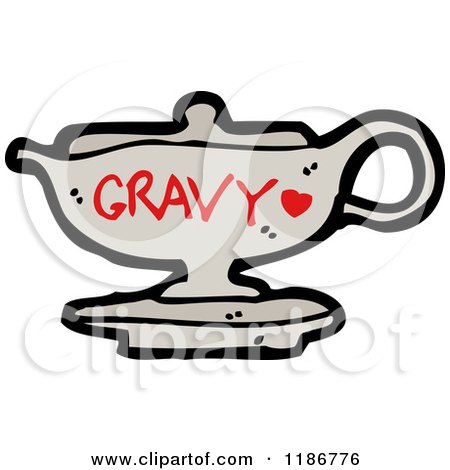 Cartoon of a Gravy Boat - Royalty Free Vector Illustration by lineartestpilot