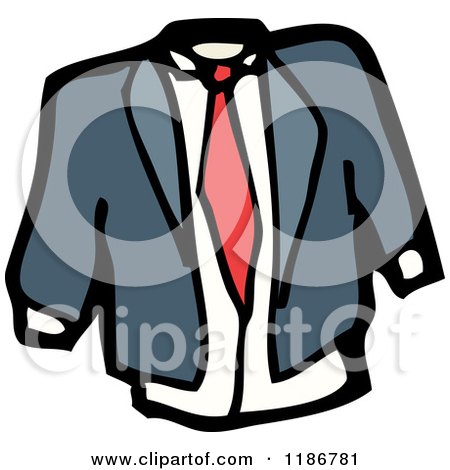 Cartoon of a Man's Suit - Royalty Free Vector Illustration by lineartestpilot