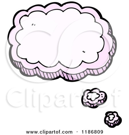 Cartoon of a Thought Cloud - Royalty Free Vector Illustration by lineartestpilot