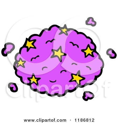 Cartoon of a Magic Smoke with Stars - Royalty Free Vector Illustration by lineartestpilot