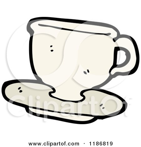 Cartoon of a Teacup - Royalty Free Vector Illustration by lineartestpilot