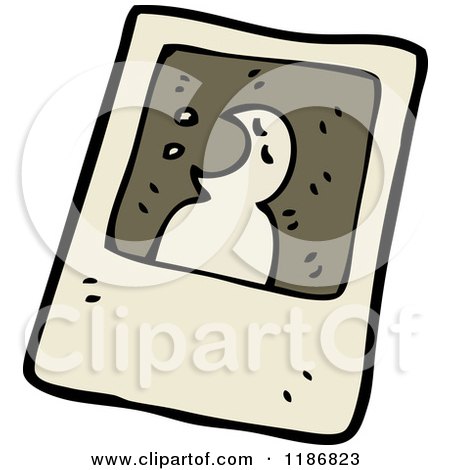 Cartoon of a Black and White Ghost Photo - Royalty Free Vector Illustration by lineartestpilot