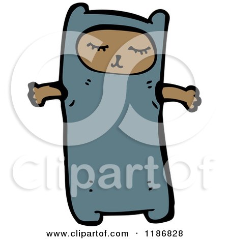 Cartoon of a Child Dressed in a Bear Costume - Royalty Free Vector Illustration by lineartestpilot