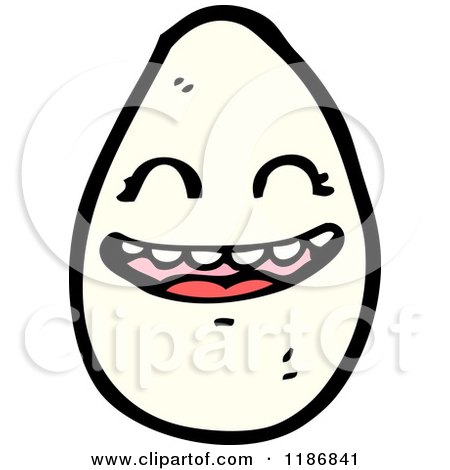 Cartoon of a Smiling Egg - Royalty Free Vector Illustration by lineartestpilot