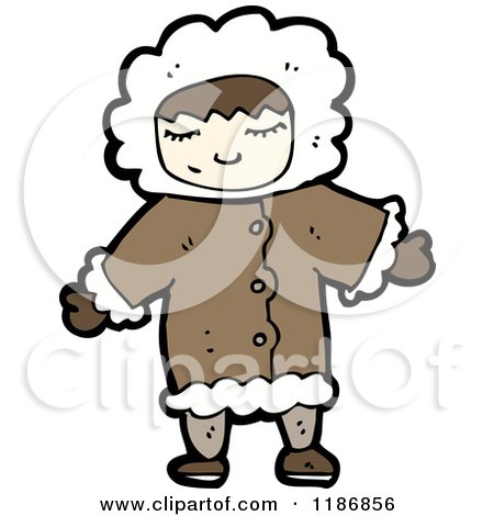 Cartoon of a Child Eskimo - Royalty Free Vector Illustration by lineartestpilot