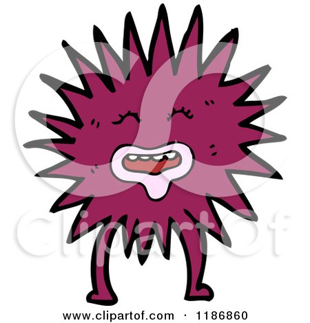Cartoon of a Spikey Monster - Royalty Free Vector Illustration by lineartestpilot
