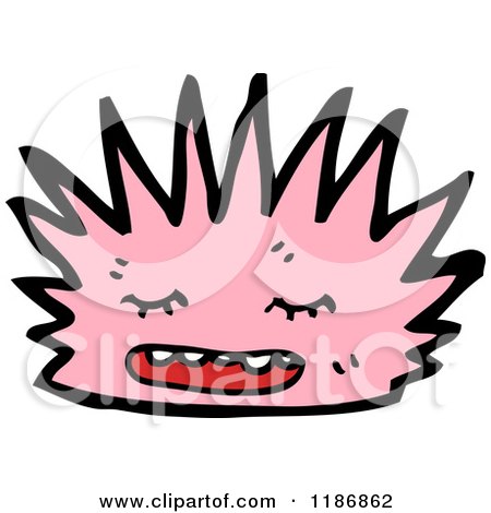 Cartoon of a Spikey Monster - Royalty Free Vector Illustration by lineartestpilot