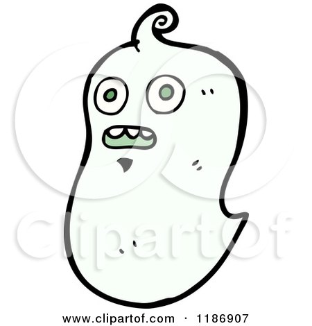Cartoon of a Ghost - Royalty Free Vector Illustration by lineartestpilot