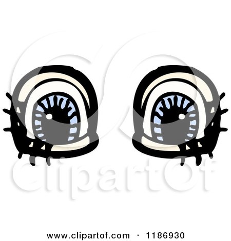 Cartoon of a Pair of Eyes - Royalty Free Vector Illustration by lineartestpilot