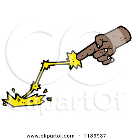 Cartoon of a Magic Hand - Royalty Free Vector Illustration by lineartestpilot