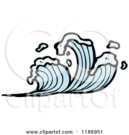 Cartoon of a Water Design Element - Royalty Free Vector Illustration by lineartestpilot