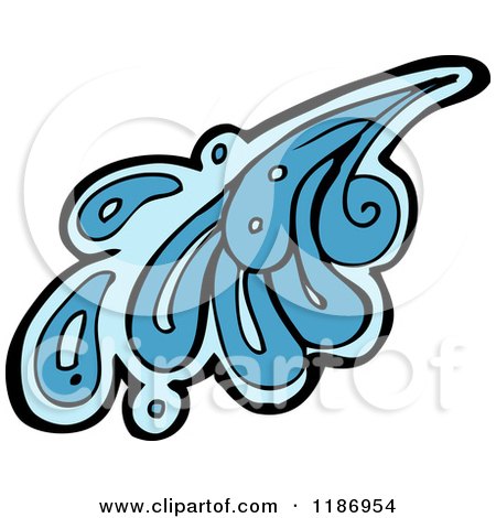 Cartoon of a Water Design Element - Royalty Free Vector Illustration by lineartestpilot