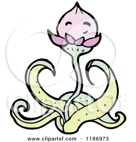 Cartoon of a Carnivorous Plant - Royalty Free Vector Illustration by lineartestpilot