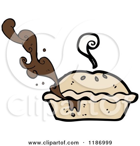 Cartoon of a Homemade Pie - Royalty Free Vector Illustration by lineartestpilot