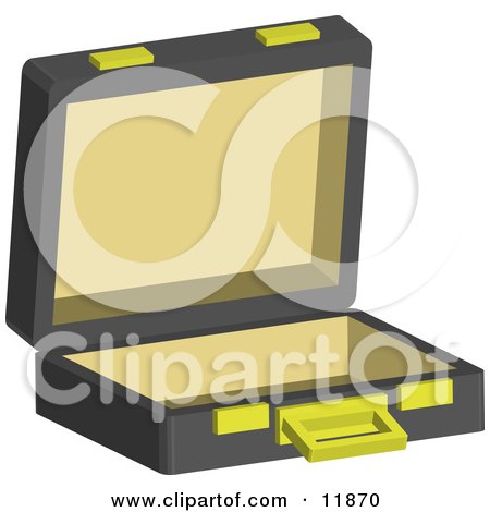 Open Empty Briefcase Clipart Picture by AtStockIllustration
