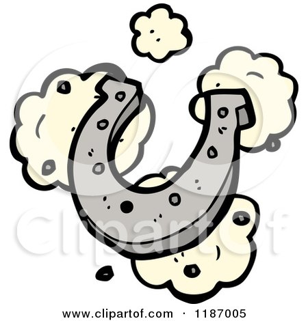 Cartoon of a Lucky Horseshoe - Royalty Free Vector Illustration by lineartestpilot