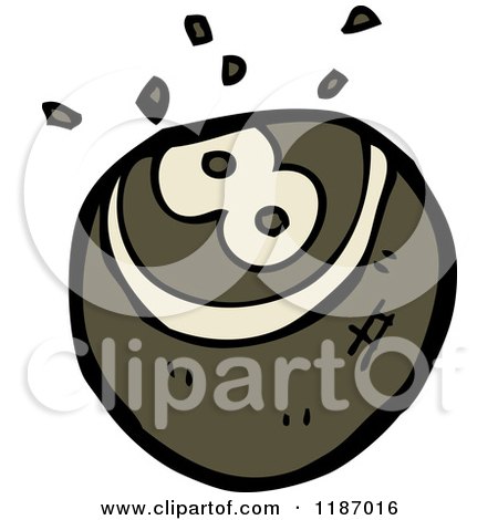 Cartoon of an 8 Ball - Royalty Free Vector Illustration by lineartestpilot