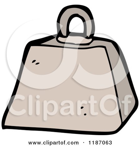 Cartoon of a Weight - Royalty Free Vector Illustration by lineartestpilot