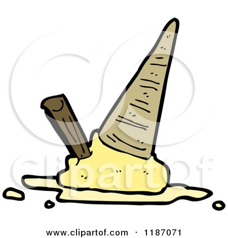 Cartoon of an Ice Cream Cone - Royalty Free Vector Illustration by lineartestpilot