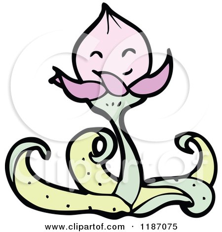 Cartoon of a Carnivorous Plant - Royalty Free Vector Illustration by lineartestpilot