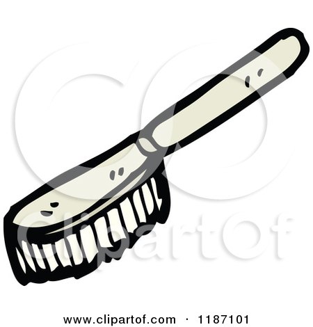 Cartoon of a Hairbrush - Royalty Free Vector Illustration by lineartestpilot