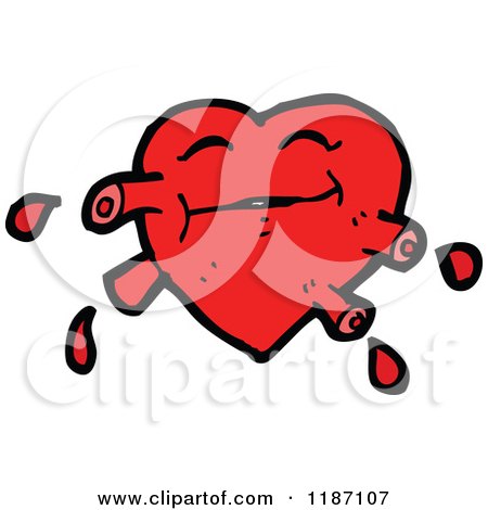 Cartoon of a Heart with Valves - Royalty Free Vector Illustration by lineartestpilot