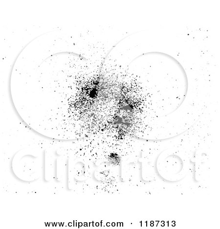 Clipart of a Black Spray Paint Splatter 2 - Royalty Free Vector Illustration by dero