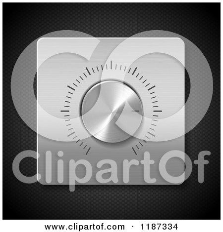 Clipart of a 3d Silver Dial with Indicator Markings on Metal - Royalty Free Illustration by elaineitalia